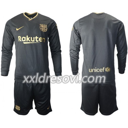 FC Barcelona Drugi Dječji Komplet Dresovi za Nogomet 2020-2021 Dugim Rukavima (+ kratke hlače)